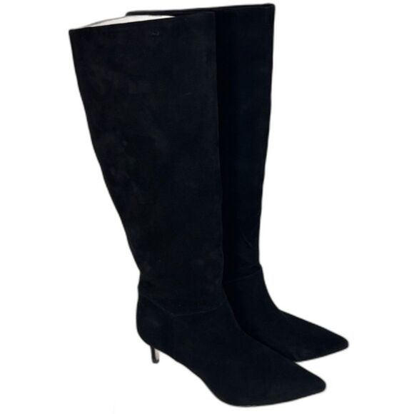 Vince Camuto Women's Arendie Black Tall Knee High Heeled Boots Black Designer - Picture 1 of 7